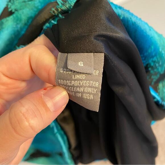 Lela Rose Blue Green Vibrant Cocktail Mini Dress 6 - Picture 6 of 10